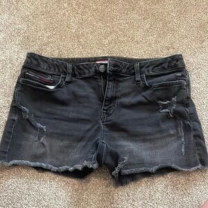 Tommy Hilfiger Dark Grey Denim Shorts Size 8